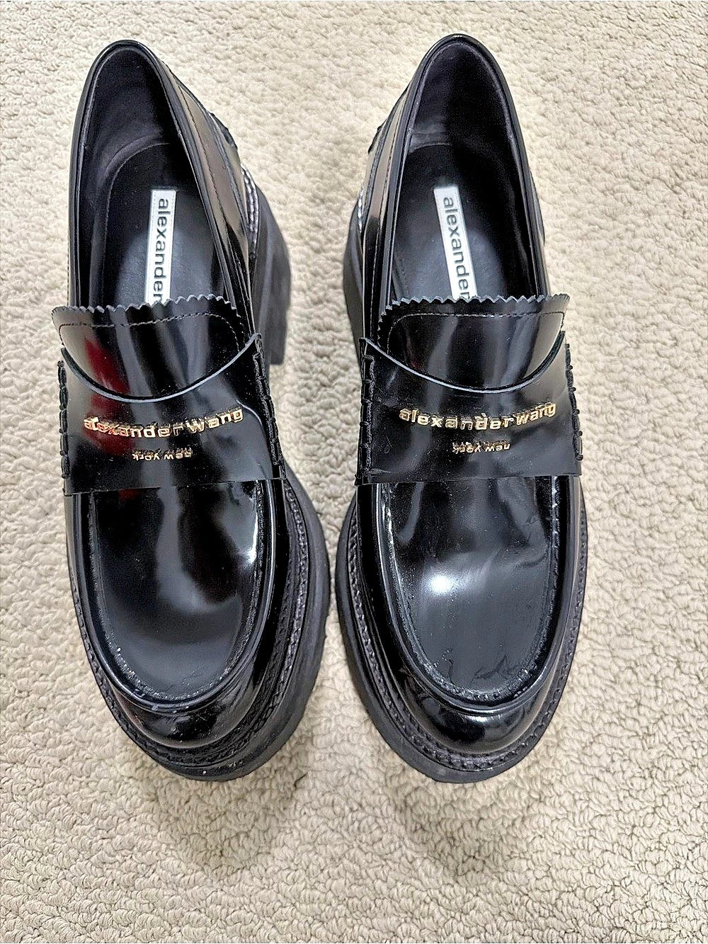 Alexander Wang Carter Platform Loafer Black